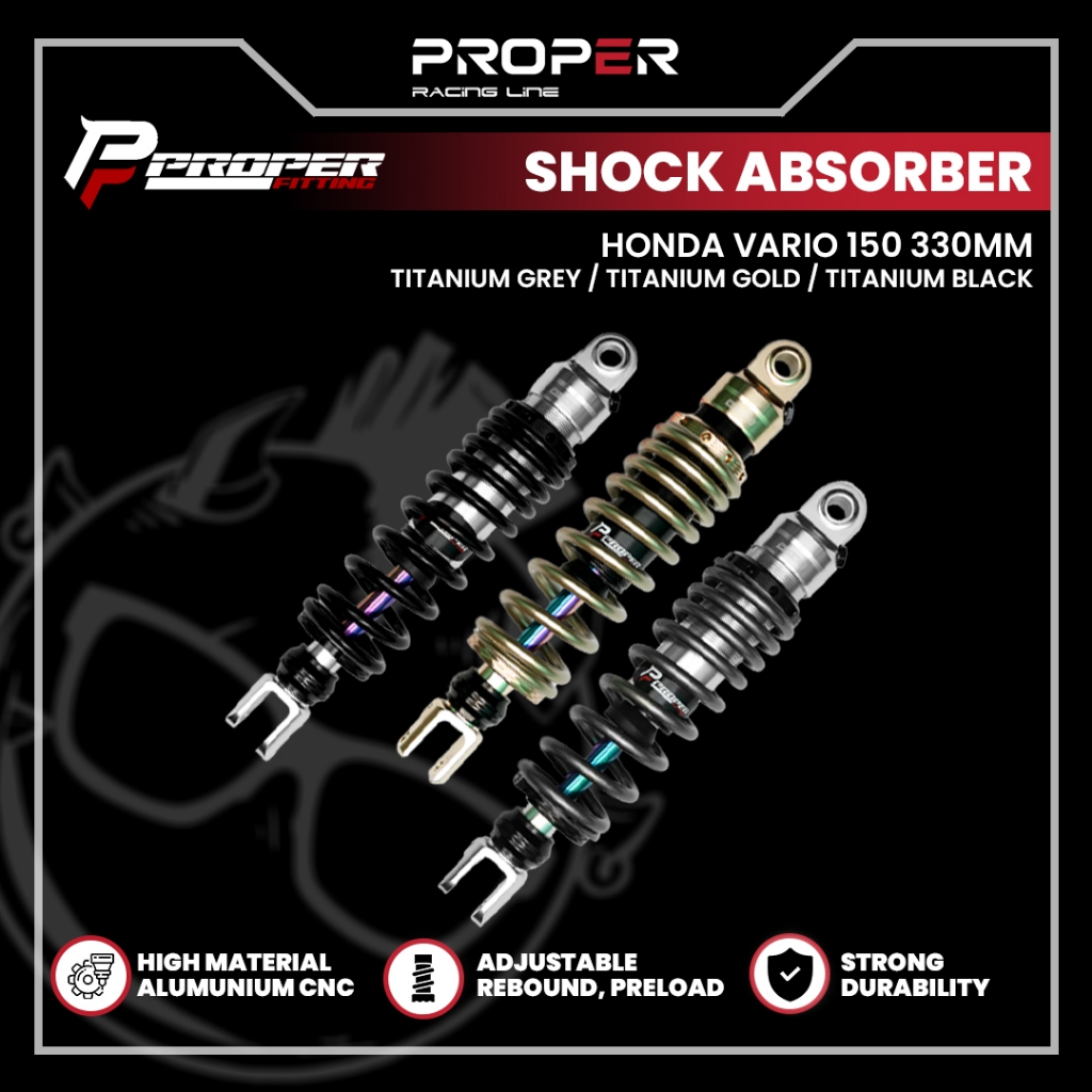 ( PROPER ) Shockbreaker Absorber Shock 310MM 330MM 340MM Shock Vario 125/150/160 Beat Mio Genio Styl