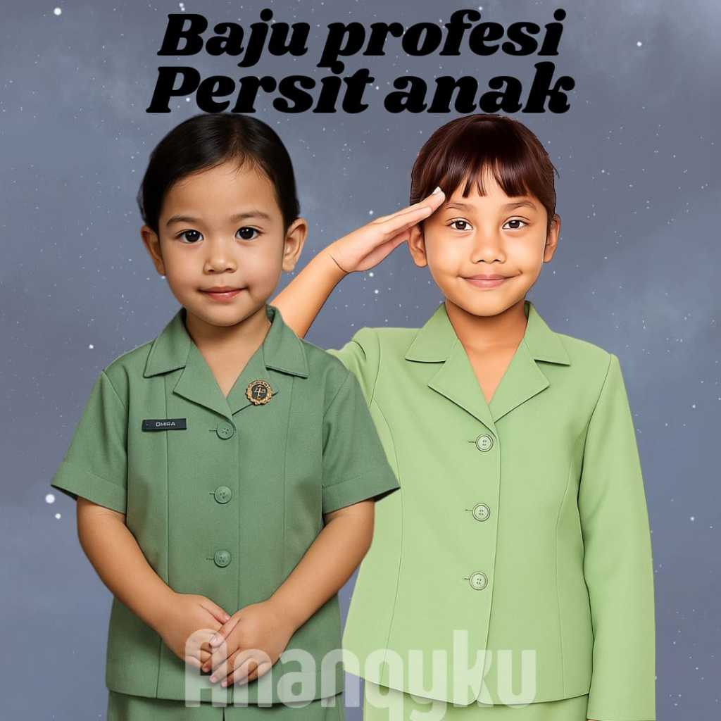 Baju Anak persit Baju persit anak bahan mirip dengan Persit dewasa