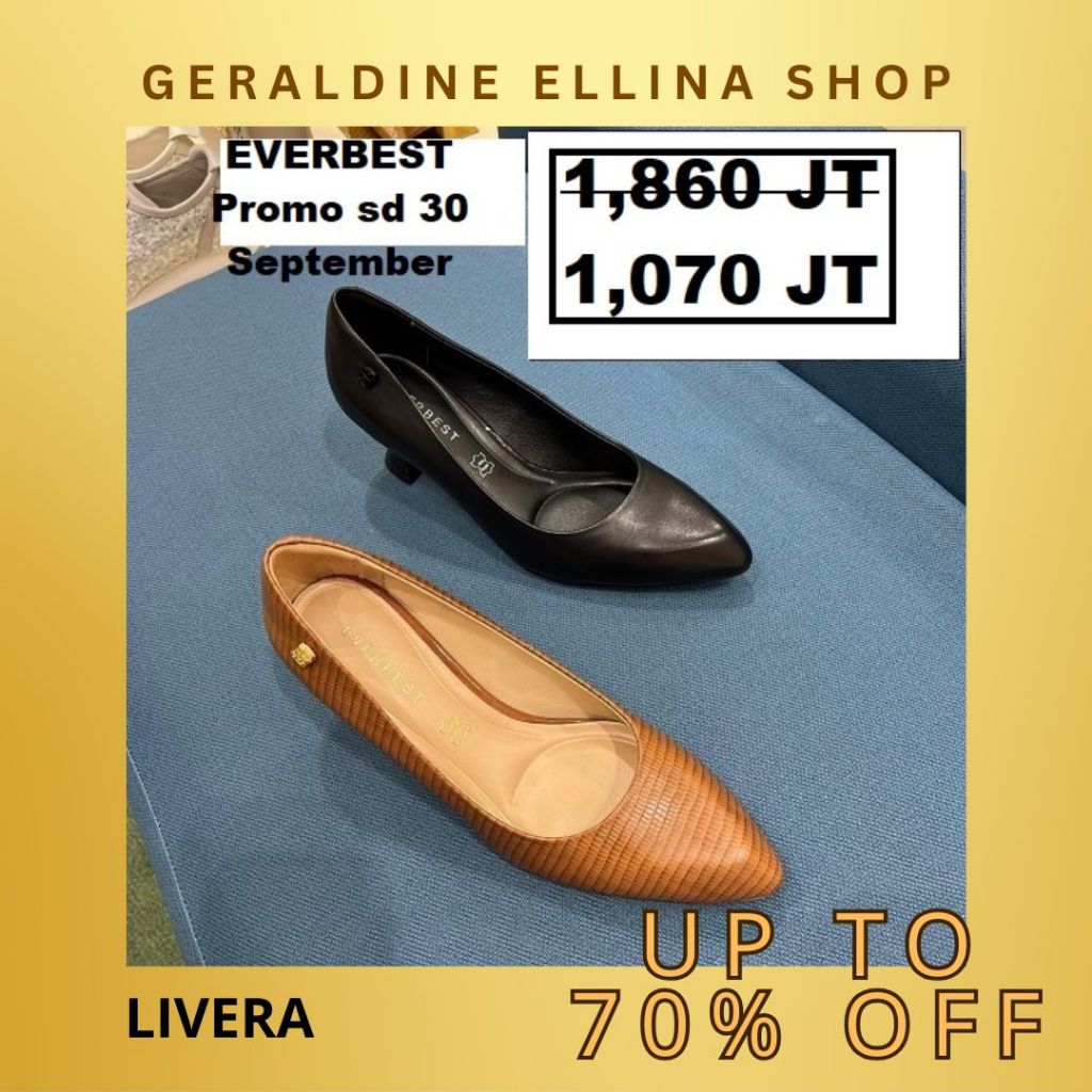 Sepatu heels wanita EVERBEST original sale seri LIVERA