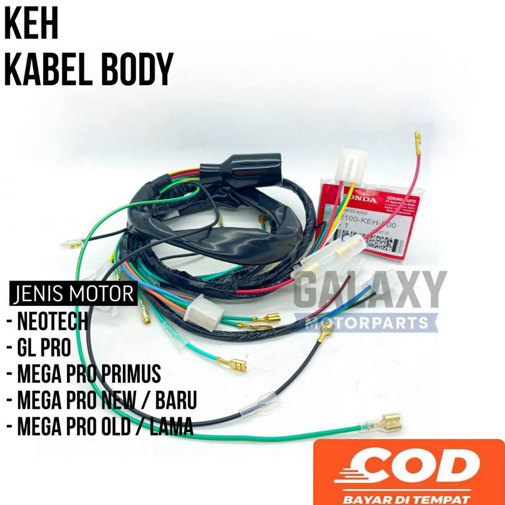 Set Kabel Body (KEH) Honda GL Pro / Neotech / Mega Pro Primus/ MegaPro New & Old Wiring Harness Bodi