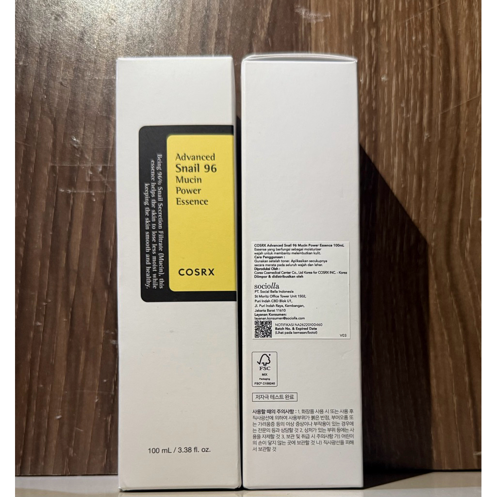 COSRX advanced Snail Mucin 96 Power Essence 100ml BPOM - COSRX SNAIL MUCIN ESSENCE 100ml 100% Origin