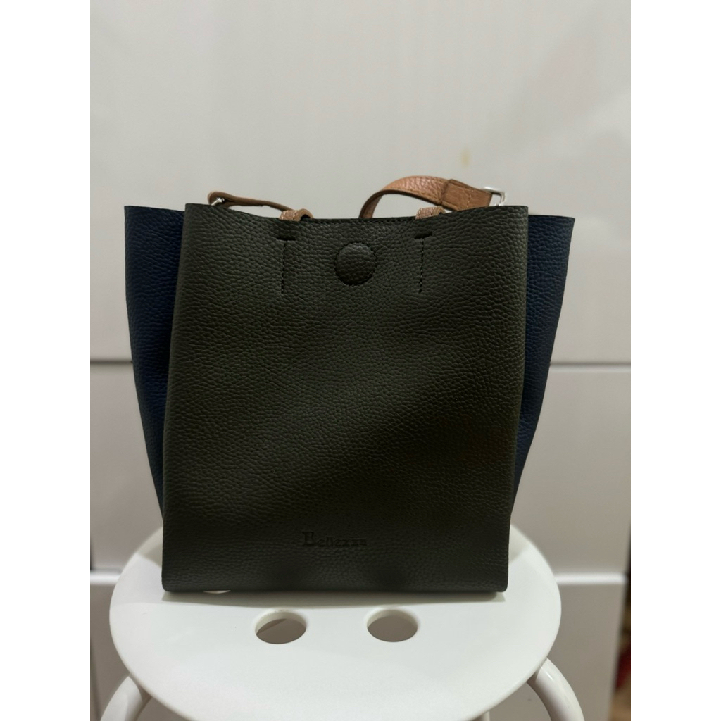 Bellezza Navy Green Sling Bag