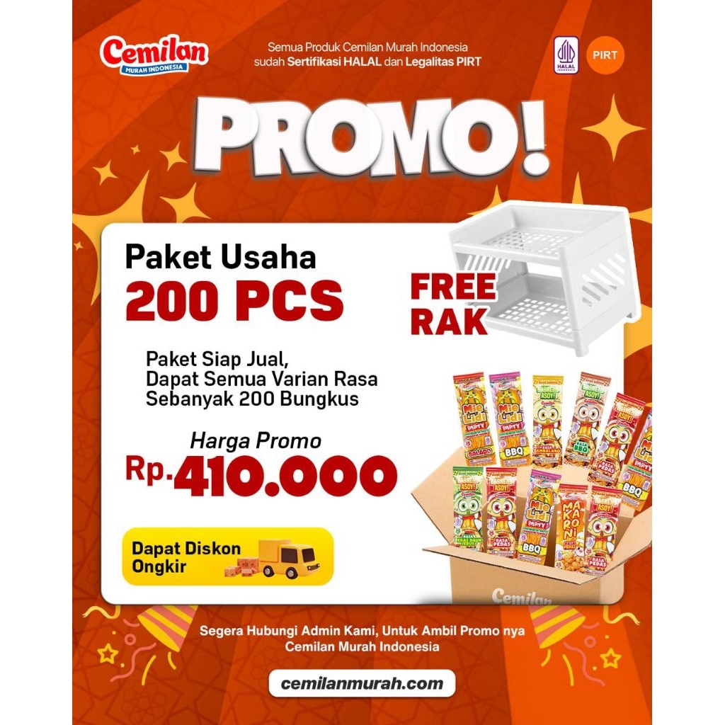 [PAKET 200pcs] Free Rak mini SNACK