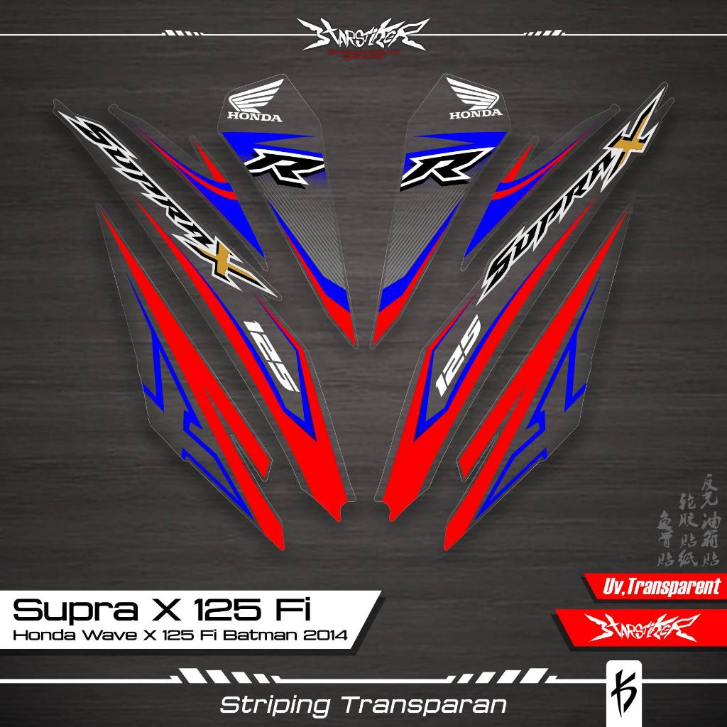 SUPRA X 125 FI NEW STRIPING TRANSPARAN K7 STIKER STICKER BENING WAVE 125 FI NEW SUPRA KYZ KPH X