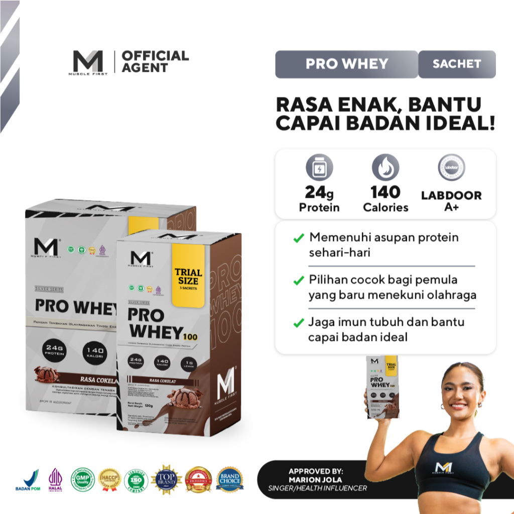 MUSCLE FIRST Pro Whey 100 Box - Whey Protein Suplemen Fitness