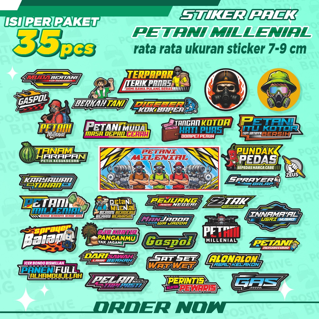 Stiker Petani Milenial / Stiker Mesin Sprayer