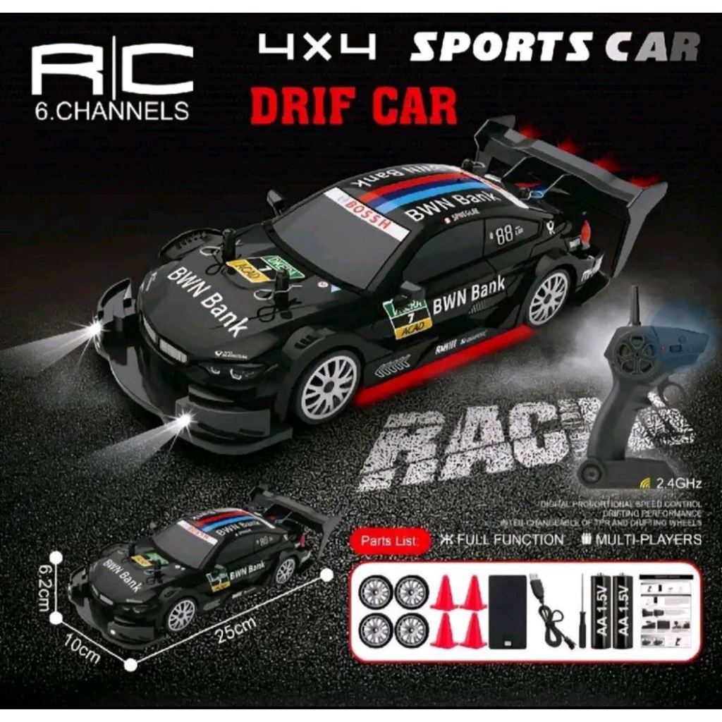 MOBIL Remote Control Rc DRIFT TDR / MAINAN MOBIL RC DRIFT RACING 4WD SEMIPROPO