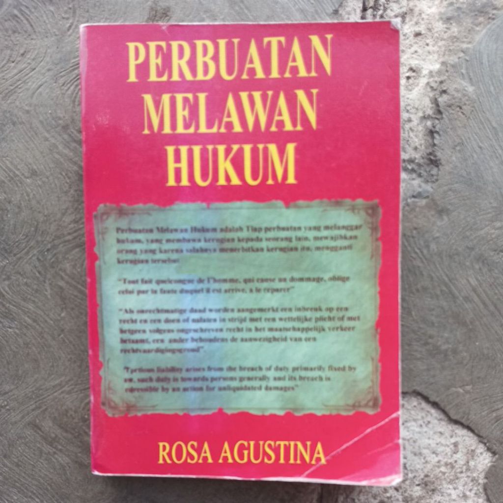 Buku PERBUATAN MELAWAN HUKUM