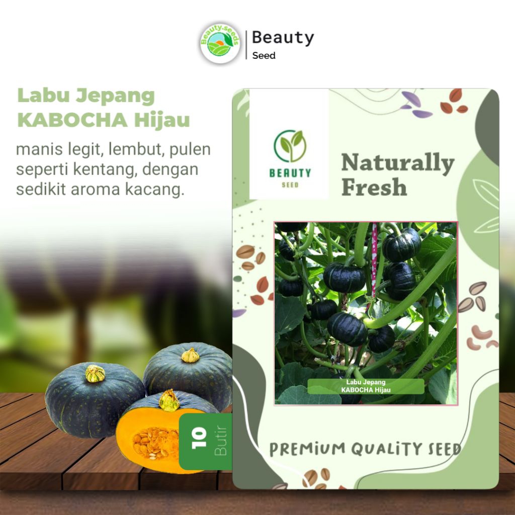 Benih Biji Bibit Labu Jepang KABOCHA Hijau - Labu KABOCHA Jepang (KABOCHA,COMBUCHA)