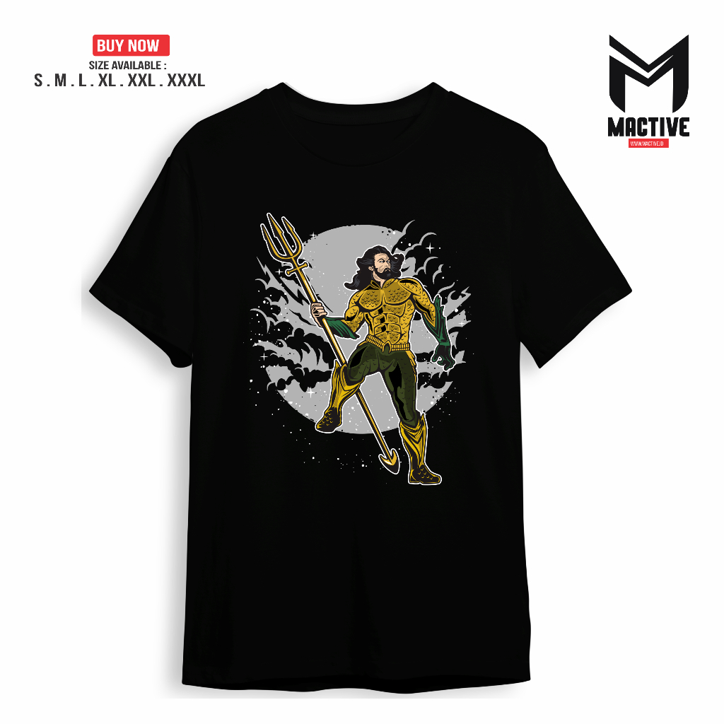Kaos Sablon Aquaman Atasan Pria Baju Pria - MACTIVE
