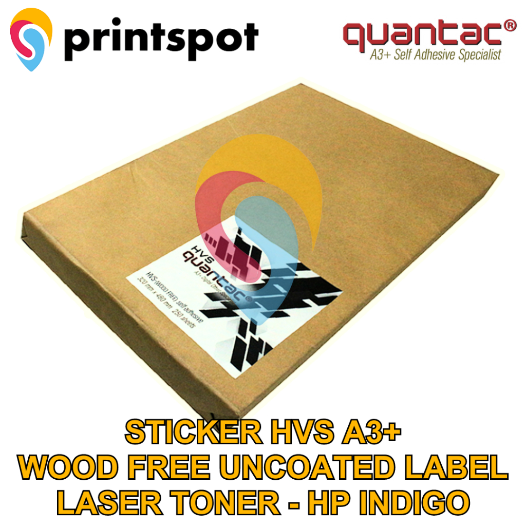 Quantac Sticker HVS Paper A3+ Stiker Kertas Matte Wood Free Digital Print Paket Hemat Isi 4 Pack - B