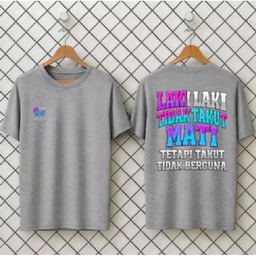 KAOS KATA KATA KEREN VIRAL KAOS DISTRO PRIA DEWASA SABLON DEPAN BELAKANG