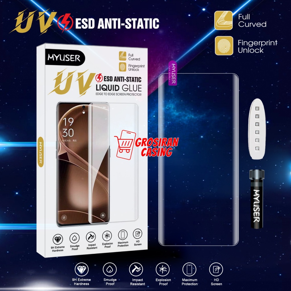 UV Clear Anti Static - Tempered Glass Antigores Full Cover Kaca UV Clear Xiaomi 15 Ultra Xiaomi 12 X