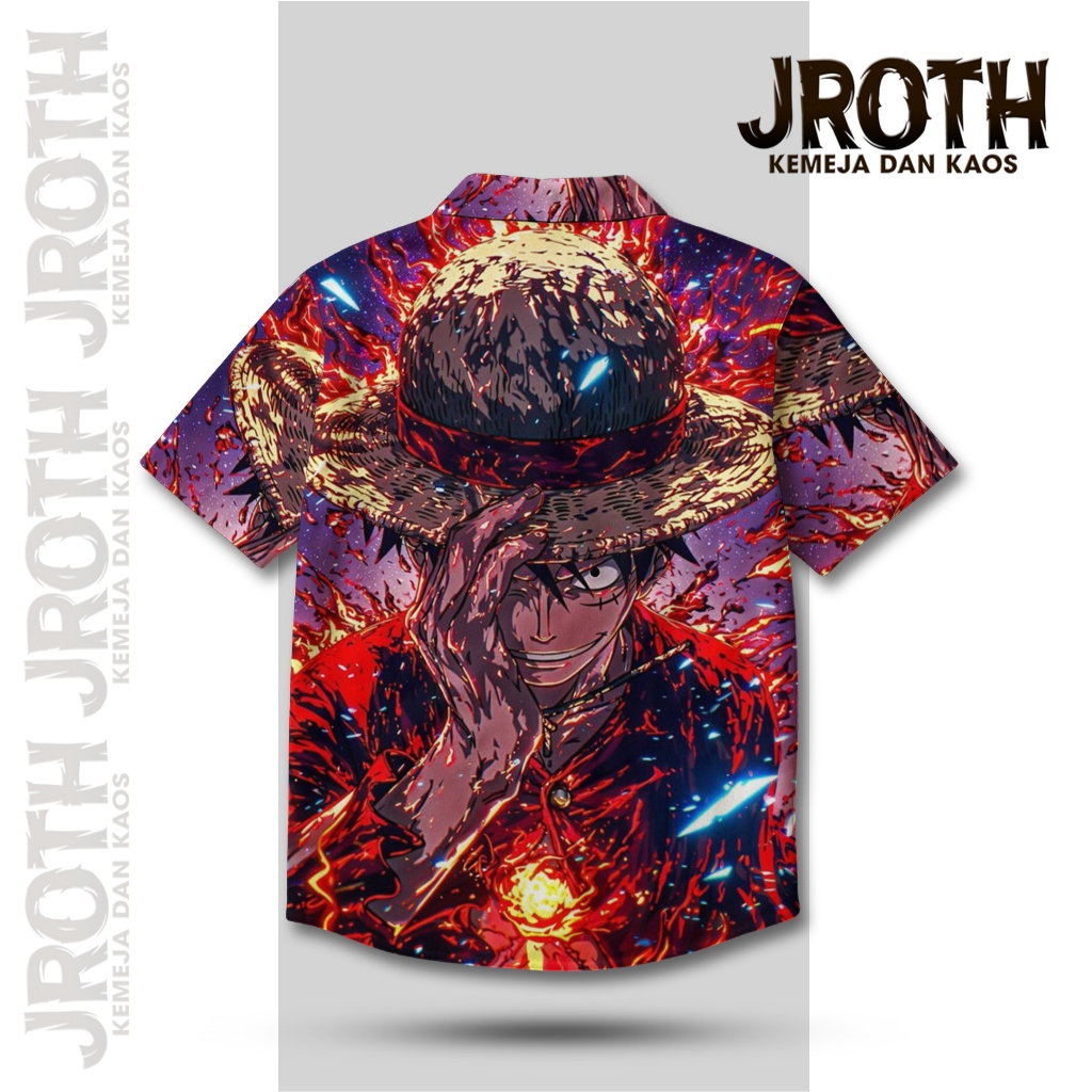 JROTH.WEAR Kemeja One Piece Gear 5 Luffy Joyboy Baju Anime Pria Unisex | JT-59