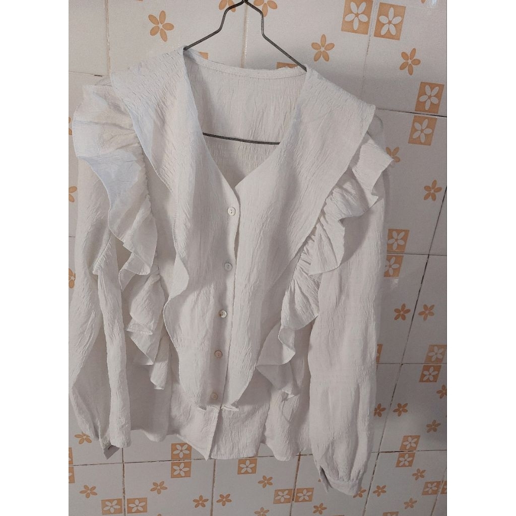 Blouse kerah sailor preloved