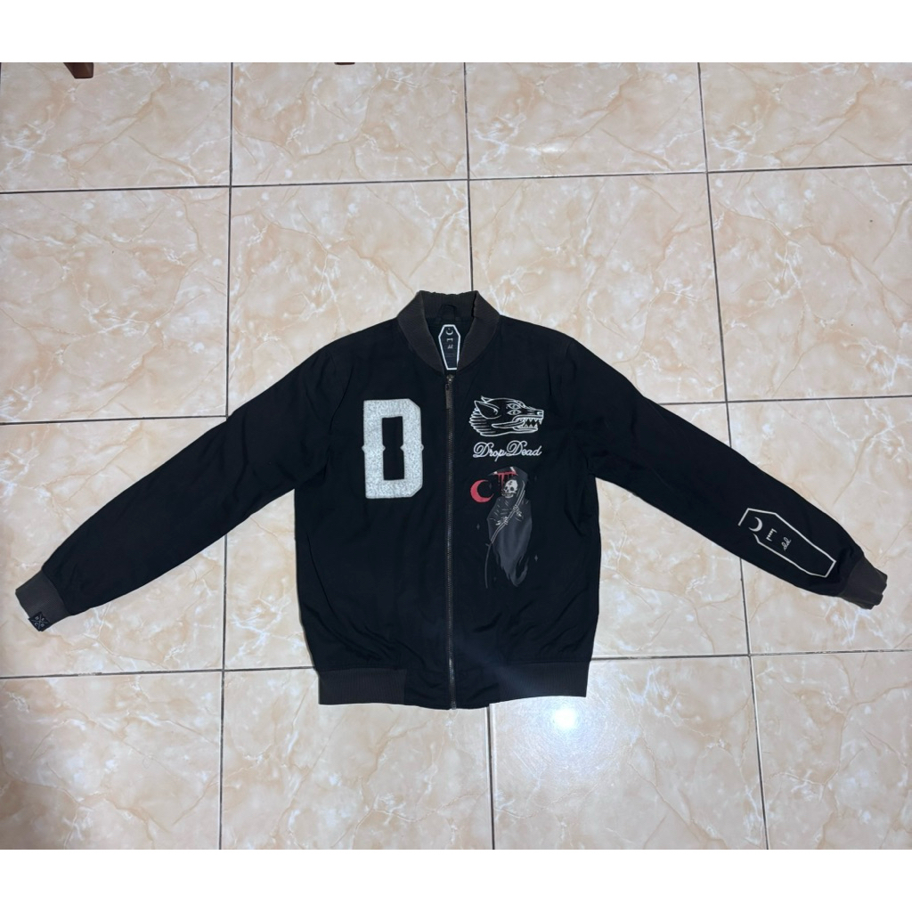Drop dead clothing reaper bomber jacket