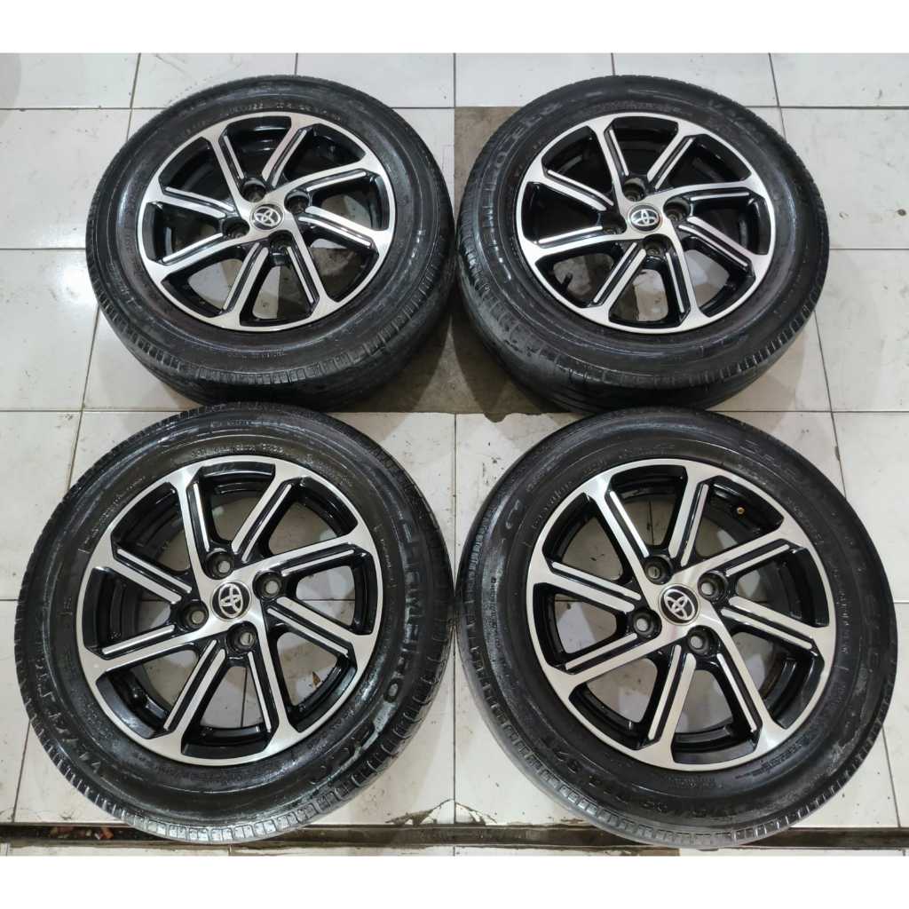 Velg Mobil Bekas Copotan Agya New Ring 14 Lobang 4x100 (Ban Bonus)