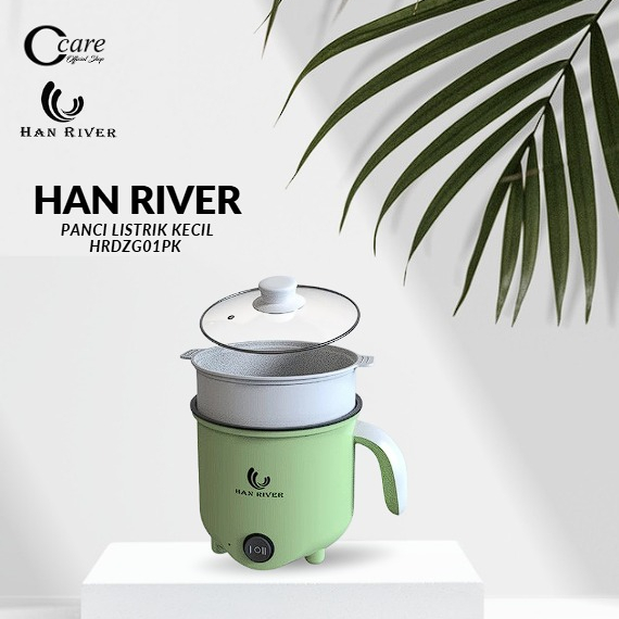 HAN RIVER HRDZG01PK Panci Listrik Kecil (Pink) 450watt panci listrik serbaguna 18cm