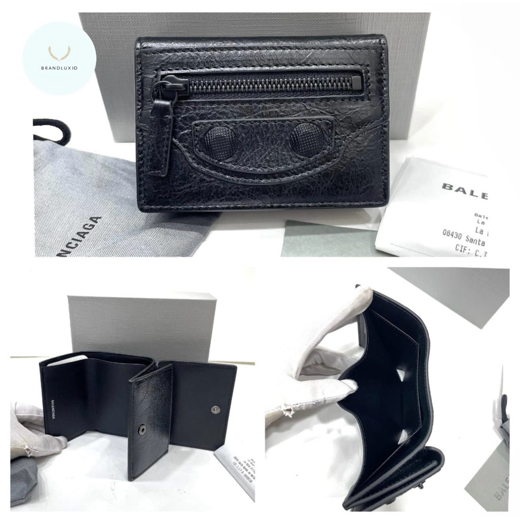 Balenciaga trifold mini cagole classic Wallet