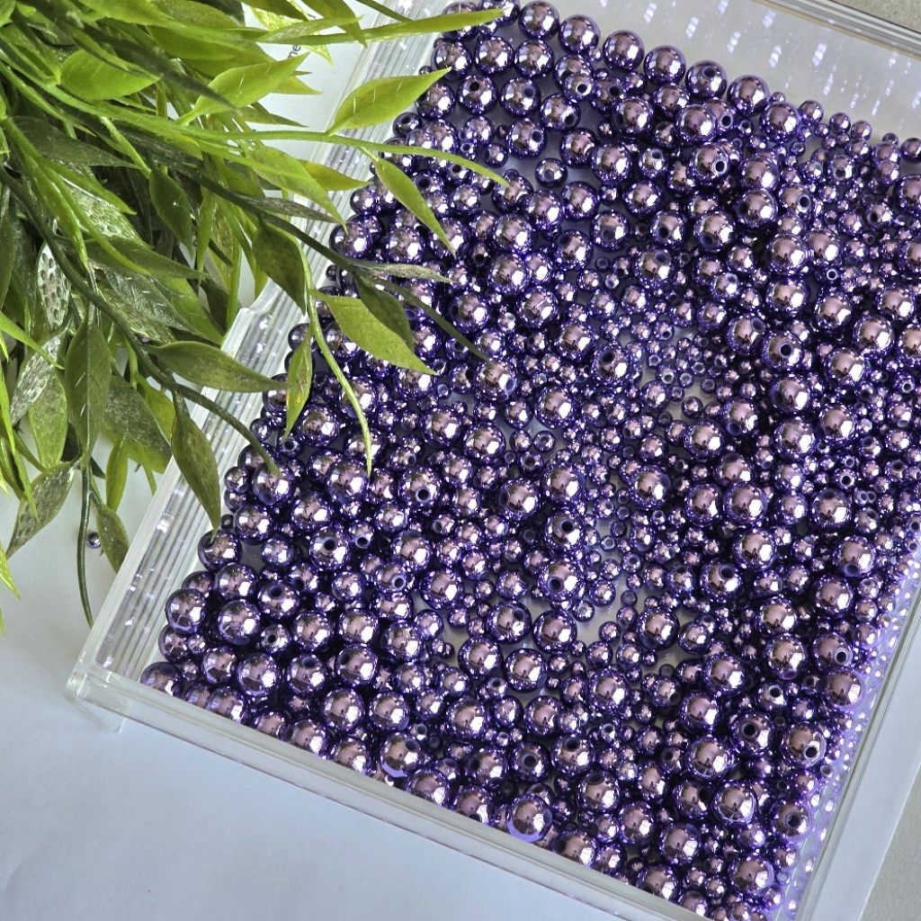 1/2 PON (225 .gram ) MUTIARA JEPANG, MUTIARA  METALIK JEPANG  3mm