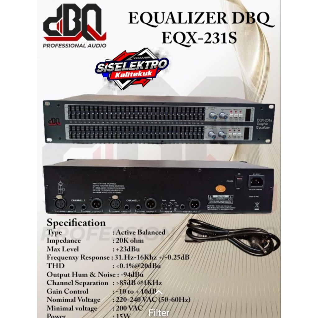 equalizer dbq 231s equalizer dbq eqx 231s