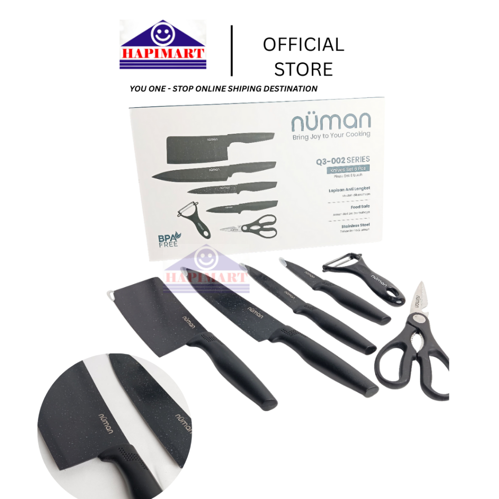 Set Pisau 6 In 1 Pisau Dapur Stainless Steel Pisau Koki Pisau Pengupas Gunting Dapur/Set pisau 6 in 