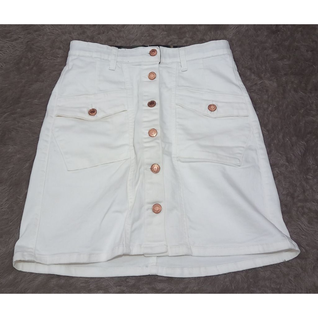 Preloved Rok Jeans Putih