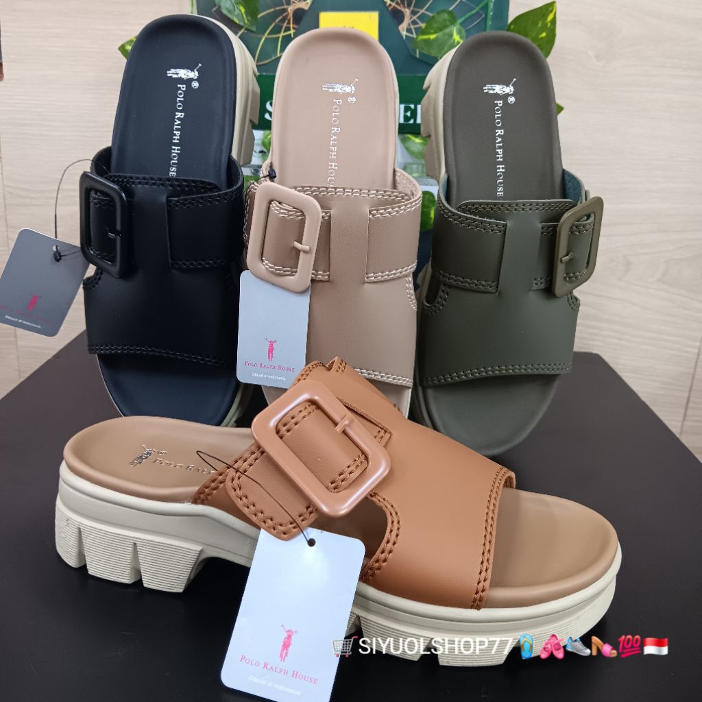 [Bisa COD/100% Original/Art DM 03] Sandal Wanita POLO RALPH HOUSE/Sandal Wanita/Sandal Slide Wanita/