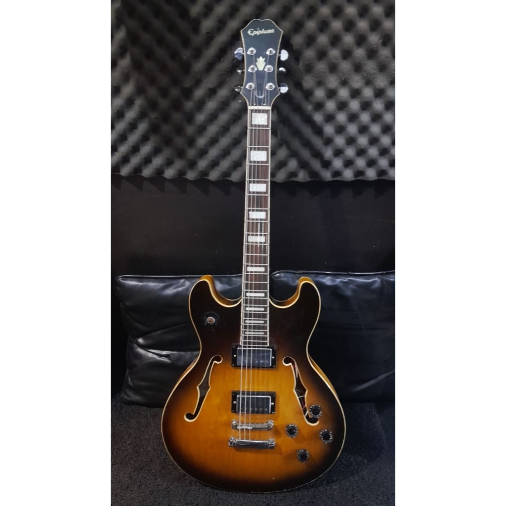 Gitar elektrik epiphone hollow body second (siap pakai)