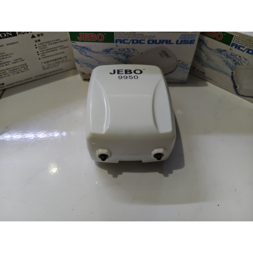 Aerator AC DC Jebo 9950 air pump baterai batre cas ac/dc anti mati listrik lampu