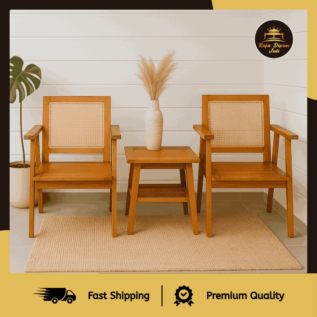 Kursi Jati Jepara Ruang Tamu Kursi Teras Set 2 Kursi 1 Meja Kursi Teras Minimalis Klasik