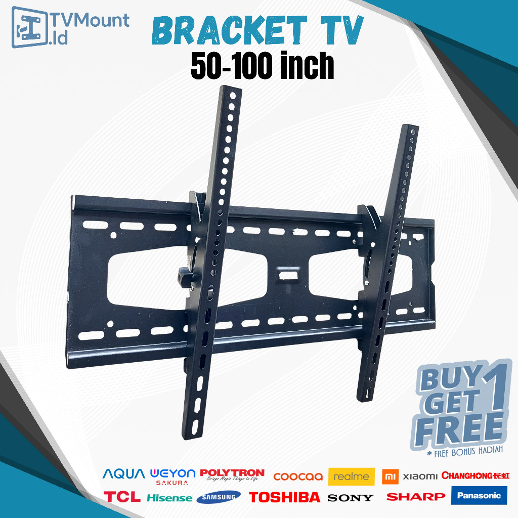 Bracket TV LED LCD 55 50 43 42 40 49 65 70 60 75 80 85 90 95 100 inch cocok semua tv 40-100 inch Uni