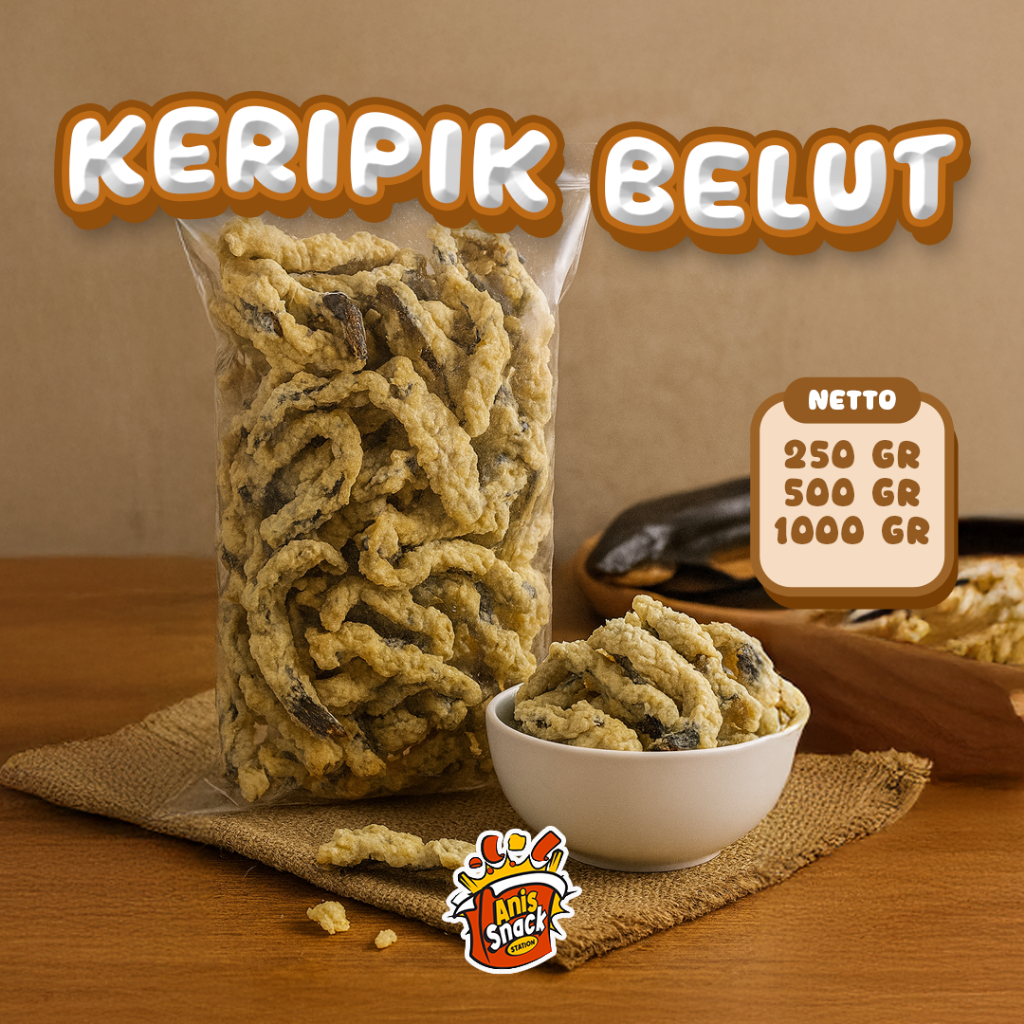 Keripik Belut Crispi / Keripik Belut Balut Tepung Original / Keripik Belut Renyah