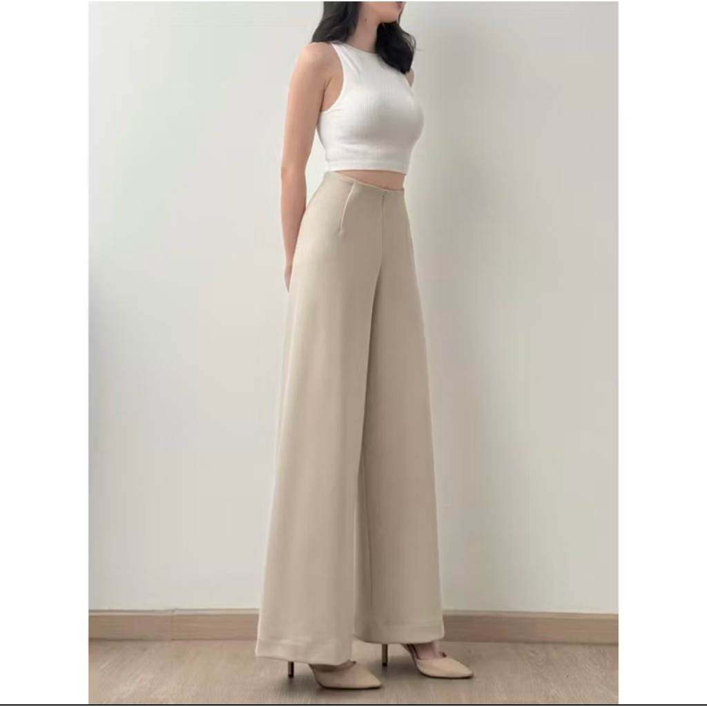 Kadaka B-0107 celana kulot warna khaki (baru) best seller