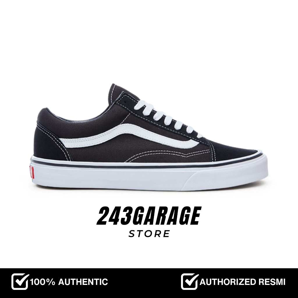 Vans Oldskool Classic Black White - 100% Original Resmi