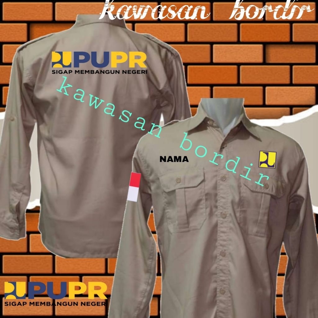 Terbaru kemeja pupr seragam pupr baju pupr pdh pupr kemeja kerja pupr baju kerja pupr full bordir...