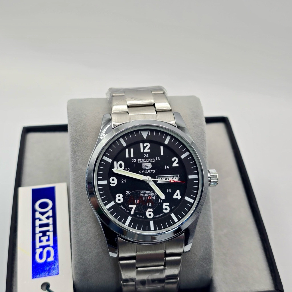 JAM TANGAN PRIA SEIKO 5 SPORT DAY-DATE STEINLESS STEEL