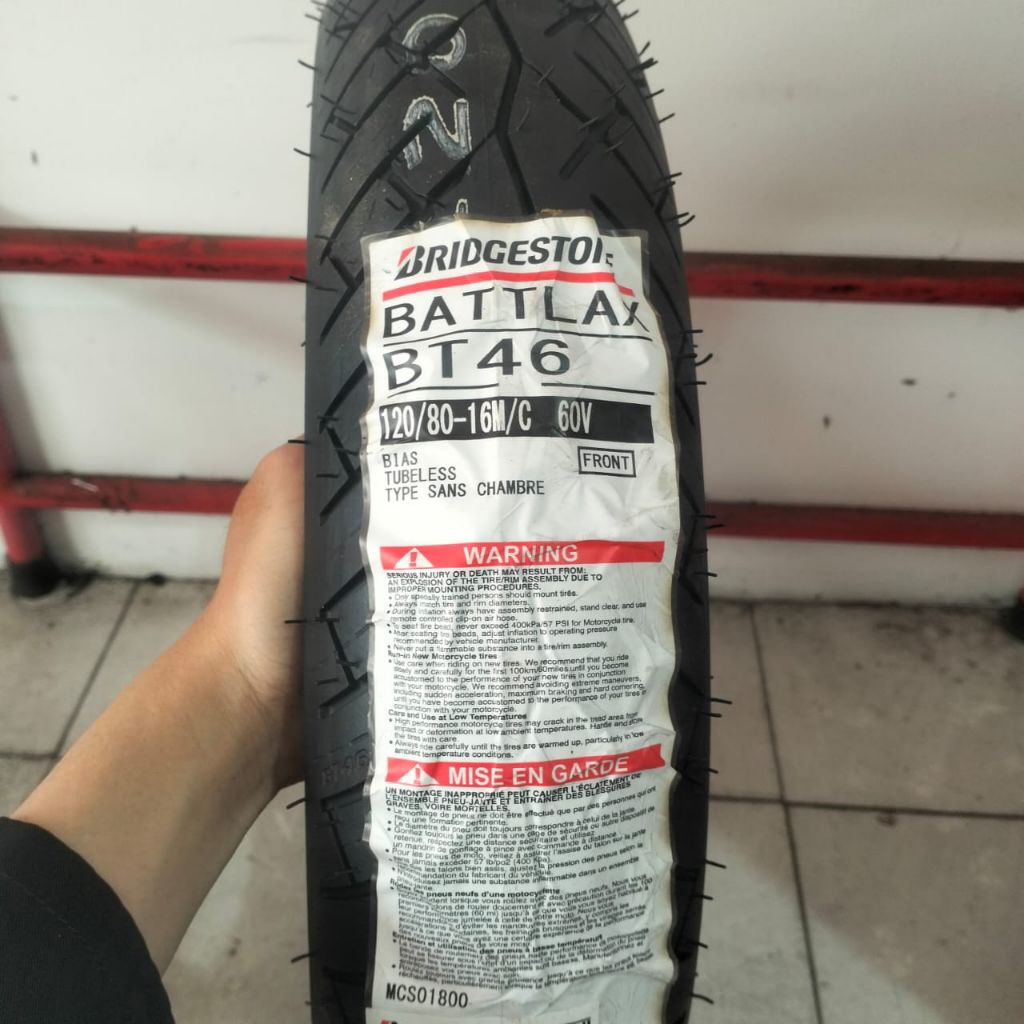 BAN LUAR BRIDGESTONE BATTLAX BT46 UKURAN 120/80-16