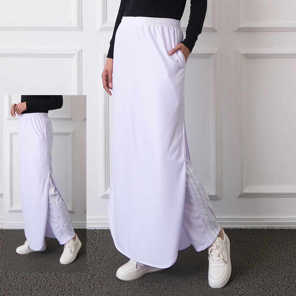 Rok celana olahraga muslim syar’i hitam //training olahraga rocella Putih