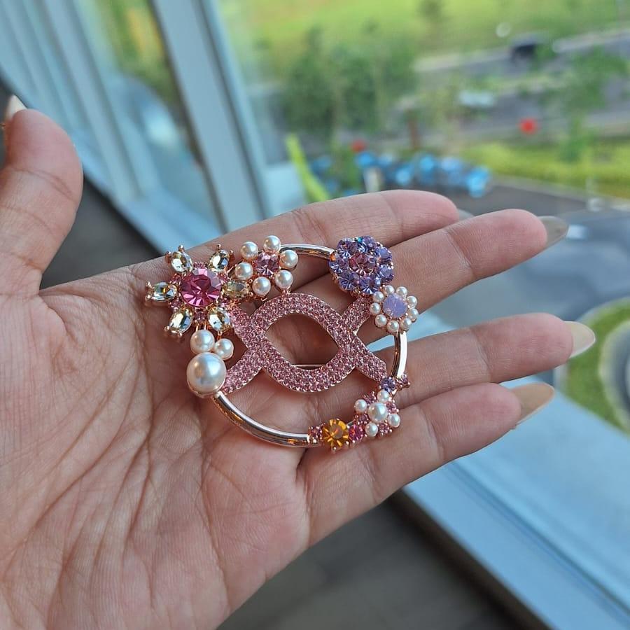 Klamby Giana brooch- rosegold