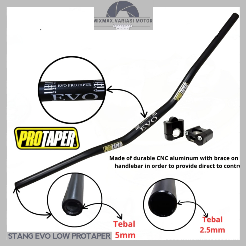 STANG FATBAR PROTAPER CARMICHAEL EVO SET BUSA PALANG STANG + HANDGRIP PROTAPER UNTUK MOTOR KLX , CRF