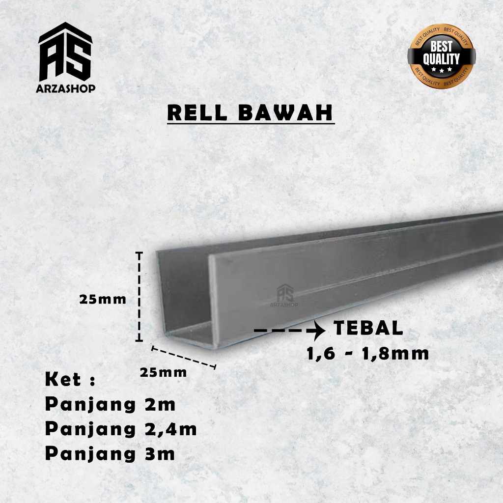 Pesona_Mimin Rel Pintu Sliding Rel Atas Henderson Rel Bawah 2Mtr, 2,4Mtr, 3Mtr