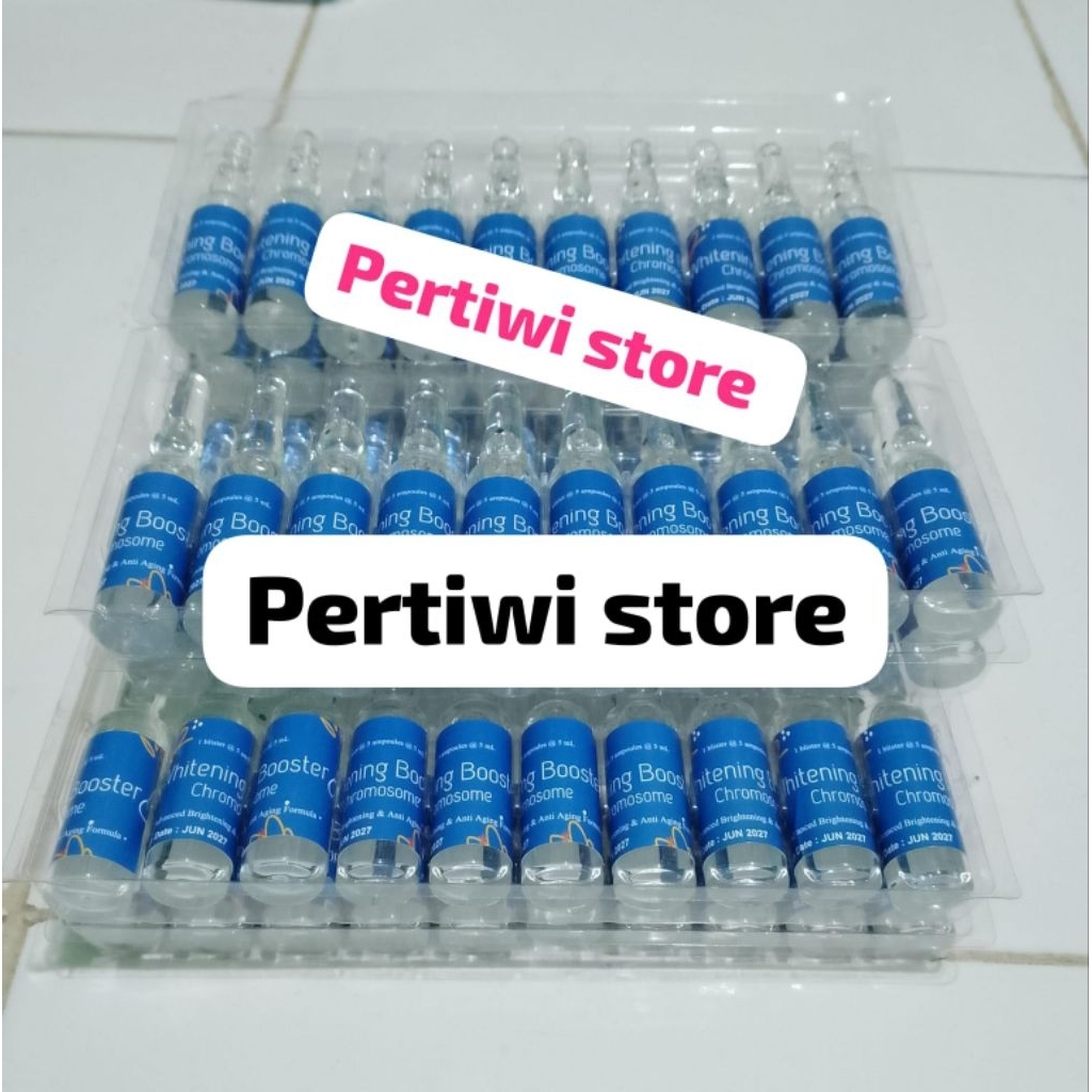 chromosome whitening booster (tanpa box) whitening booster 10 ampul chromosome booster original