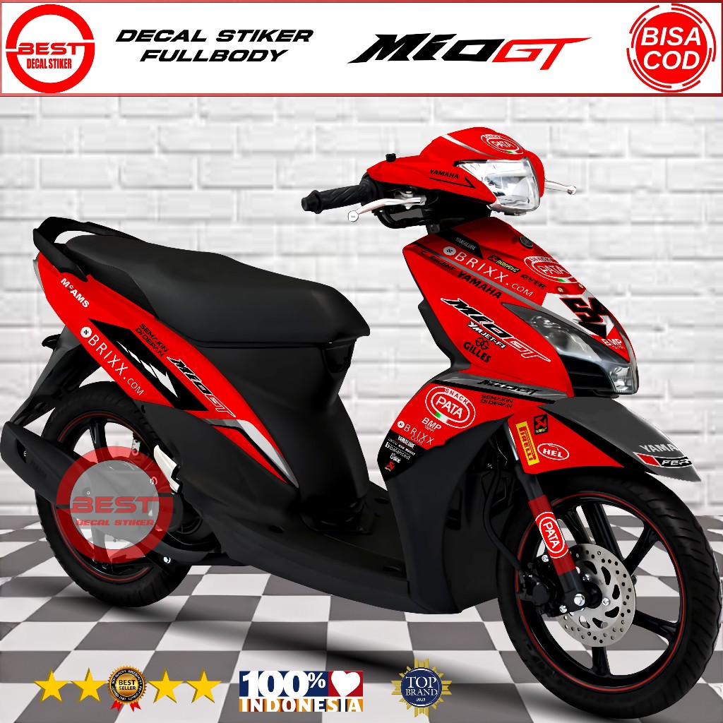 Decal Mio GT Full Body Stiker Mio GT Variasi Full Body Striping Mio GT Variasi Decal Mio GT WSBK