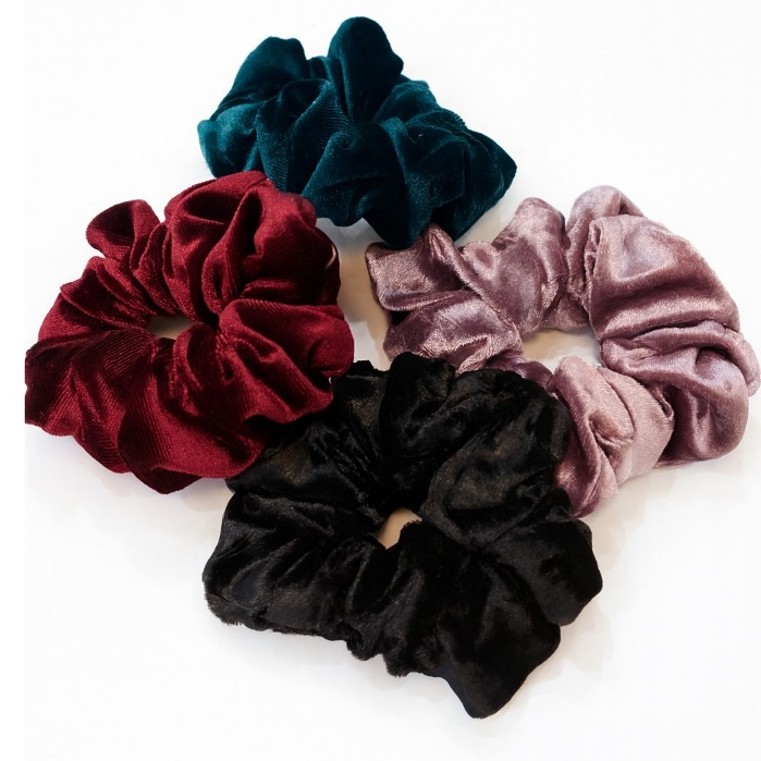 Ikat Rambut Bludru Scrunchie Bludru Jumbo Premium Kunciran Cepol Hijab Bludru Ikat Rambut Wanita Fem