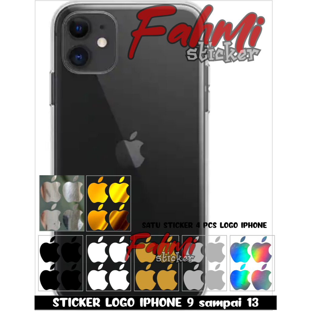 stiker logo iphone 9sampai 13 pro