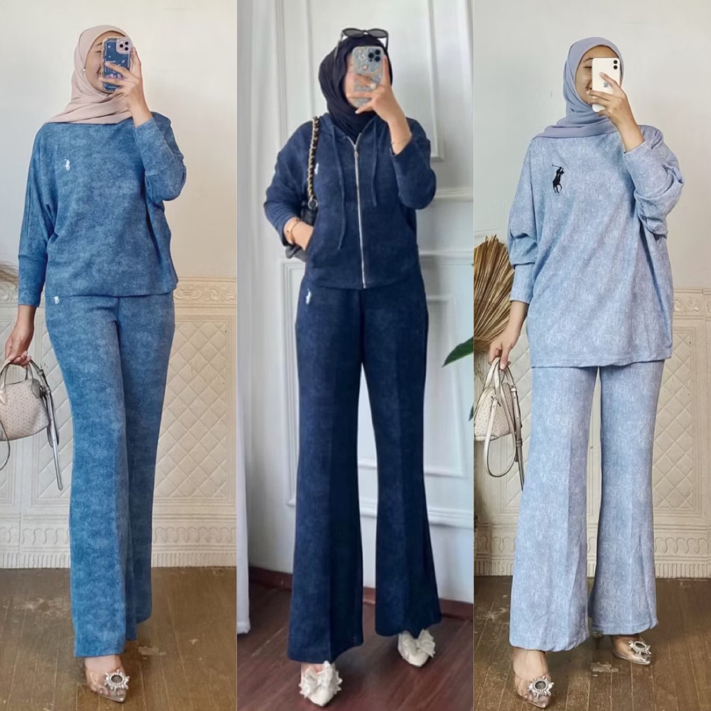 ODELIA - Kania Set Celana Odeliahijab / One set celana kaos knit premium import / One set kekinian