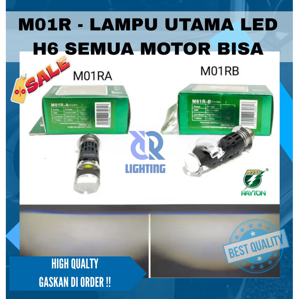 Lampu Utama RTD RAYON H6 M01R LED PNP Semua Motor H6 Lampu Depan LED H6 RTD
