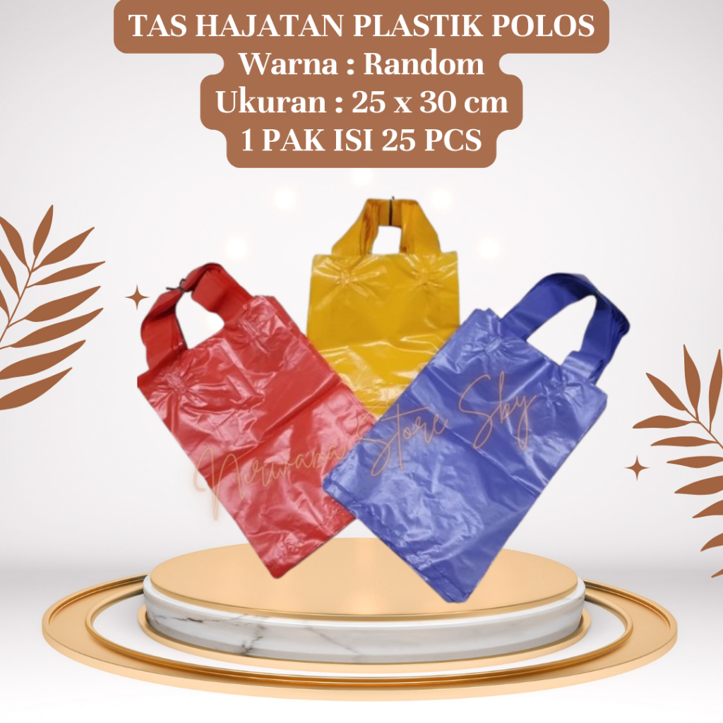 (25 Pcs) Tas Hajatan Plastik Polos 25x30 / Shopping Bag / Kantong Souvenir