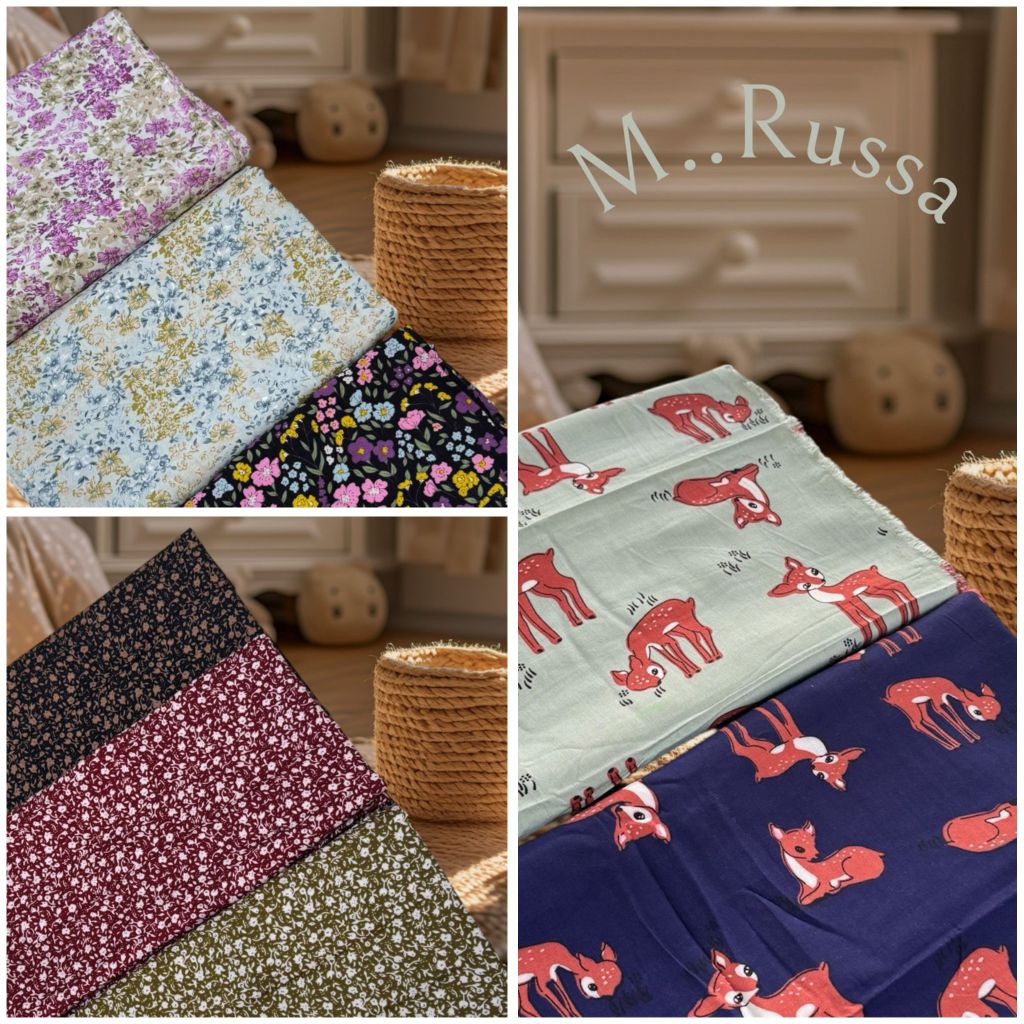 Kain Katun Rayon | Kain Katun Rayon Premium Bahan Untuk Daster | Pajamas | Mukena | Bawahan | Atasan